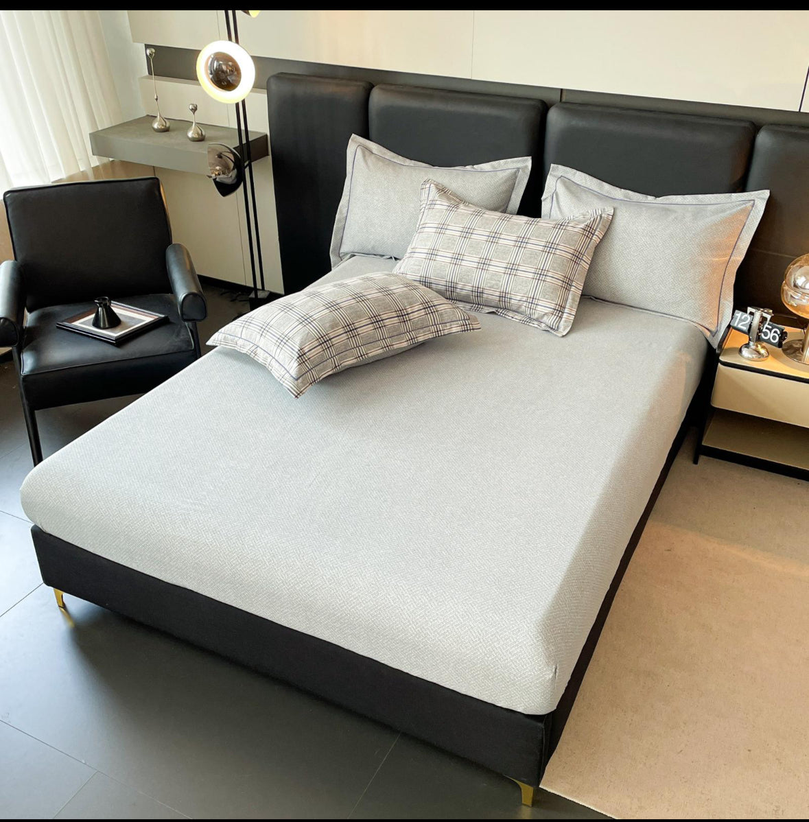Note Minimaliste-Set Lenjerie de Pat 6 Piese Moale si Confortabil