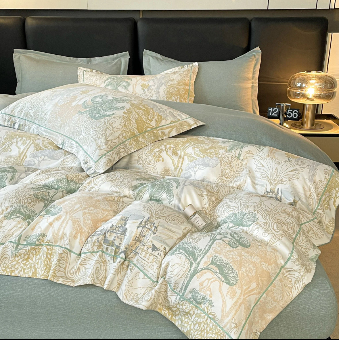 Lenjerie cu Detalii Vintage-Set Pat 6 Piese Moale si Confortabil