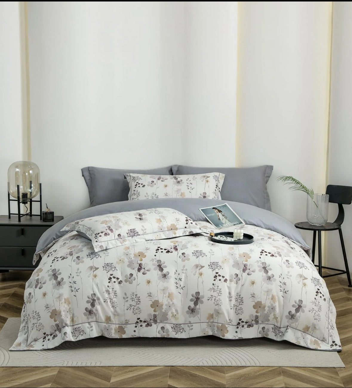 Natura in Tonuri Neutre-Set Pat 6 Piese Moale si Confortabil
