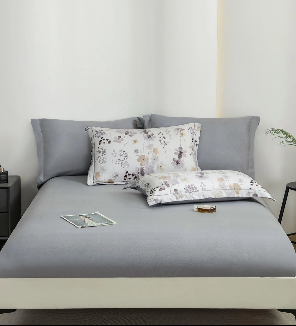 Natura in Tonuri Neutre-Set Pat 6 Piese Moale si Confortabil