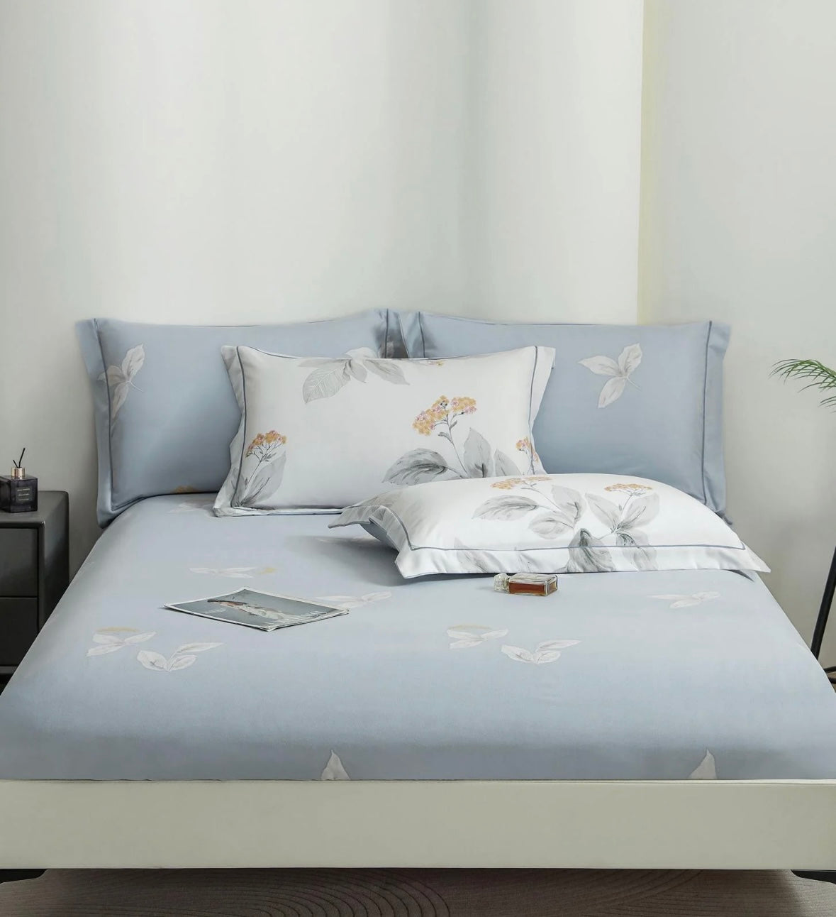 Inspirat din natura-Set Lenjerie de Pat 6 Piese Moale si Confortabil