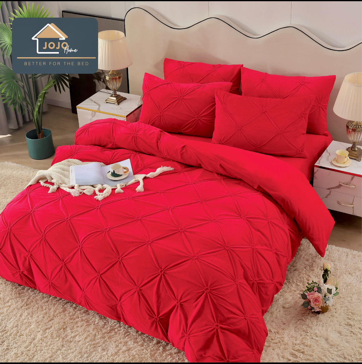 Lenjerie Premium tip Catifea cu Pliuri Brodate
