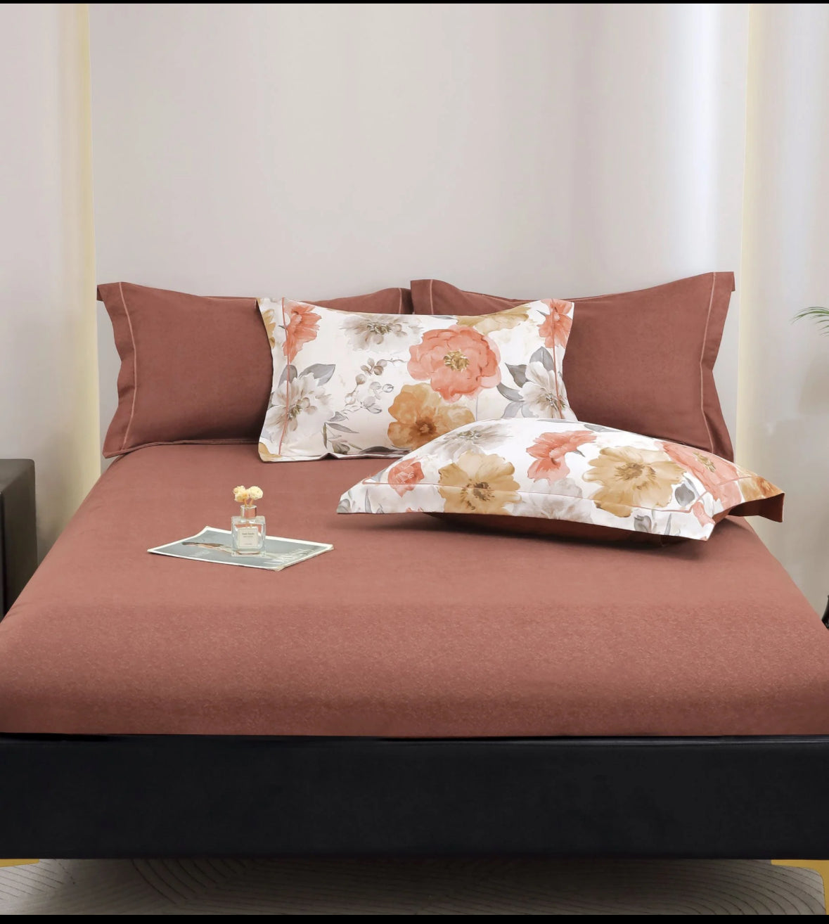 Decor Boem si Relaxant-Set Lenjerie de Pat 6 Piese Moale si Confortabil