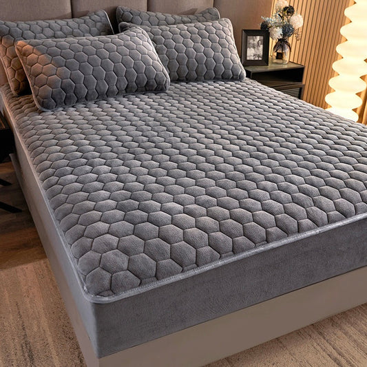 Topper 140/200 pentru saltea cu elastic,+2 fete de perna
