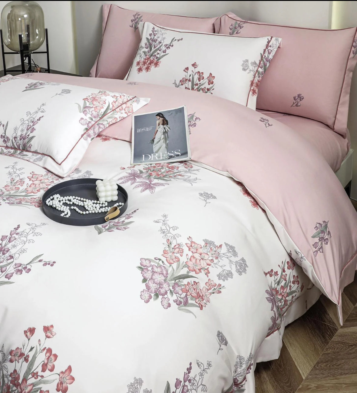 Romantism Pastelat-Set Pat 6 piese Moale si Confortabil