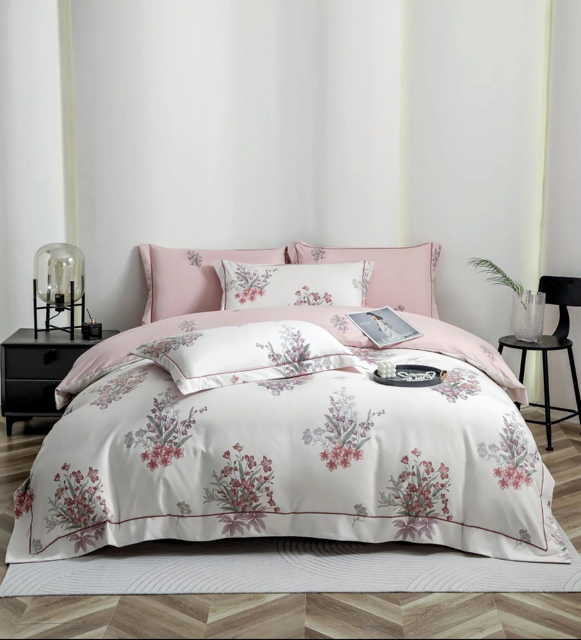 Romantism Pastelat-Set Pat 6 piese Moale si Confortabil