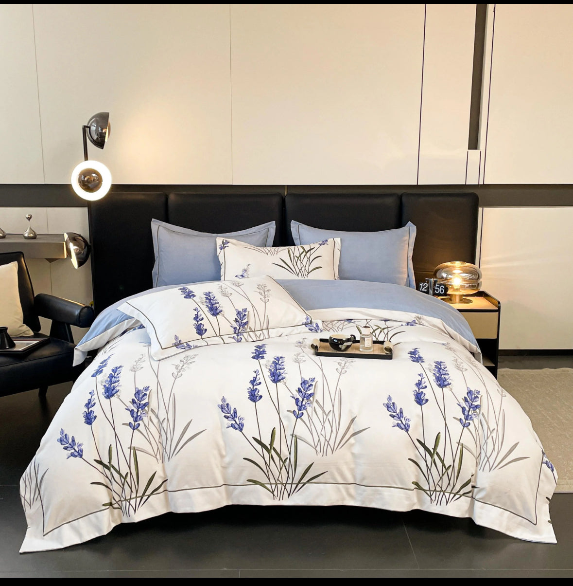 Vis de Lavanda-Set Lenjerie de Pat 6 Piese Moale si Confortabil