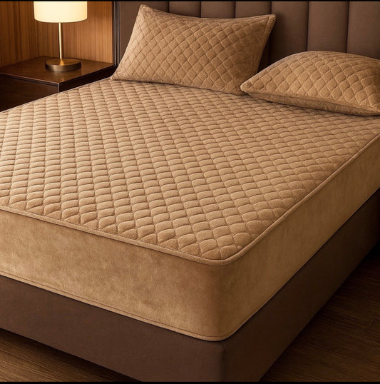 Topper 160/200 pentru saltea cu elastic,+2 fete de perna