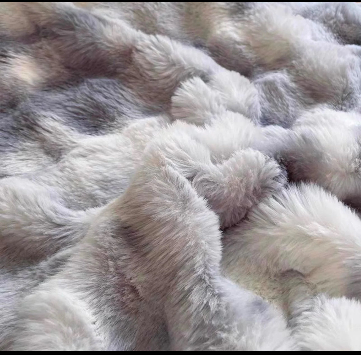 Lenjerie PREMIUM imitatie blana de iepure,6 piese