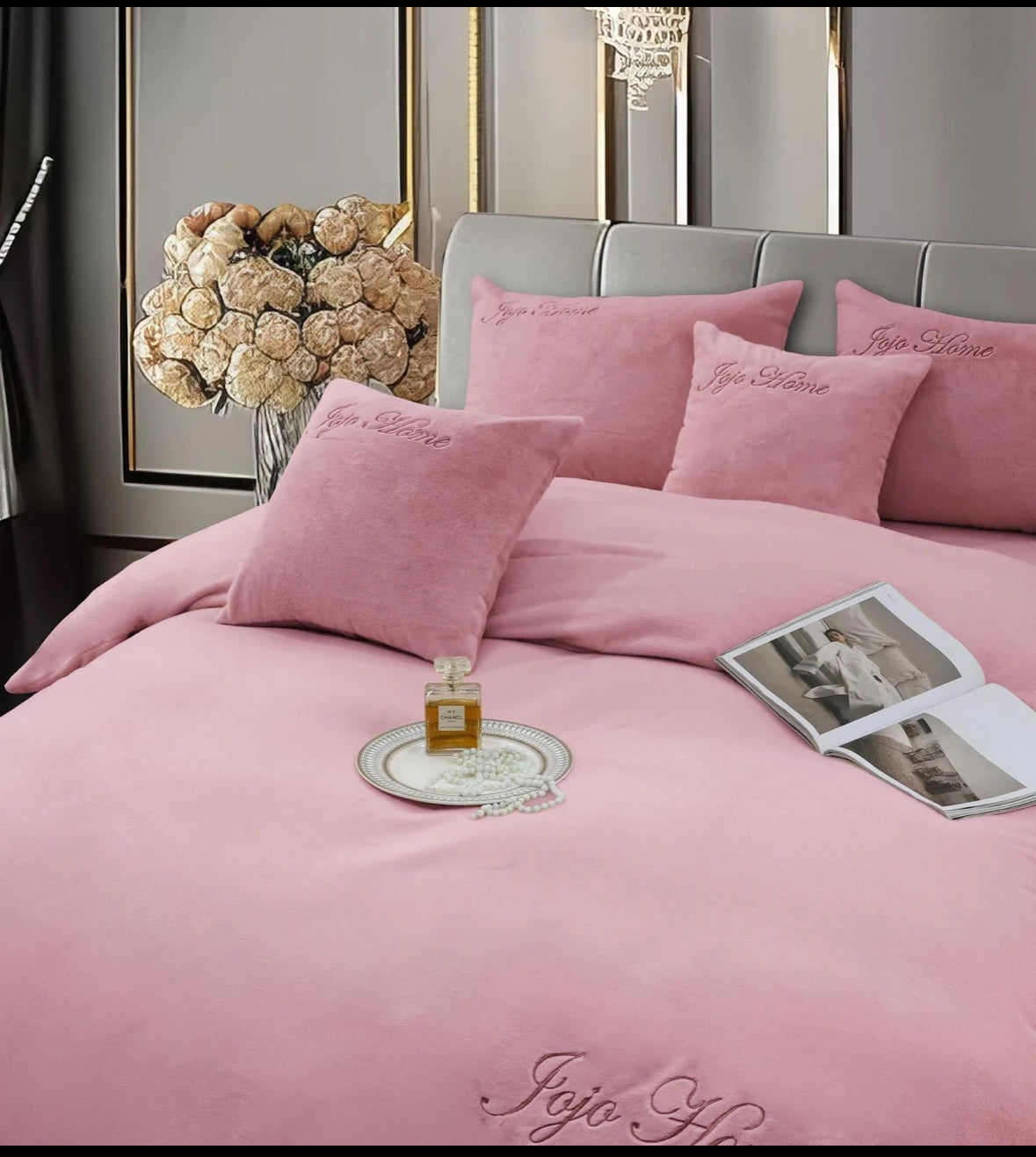 Lenjerie PREMIUM imitatie blana de iepure cu fir scurt,6 piese