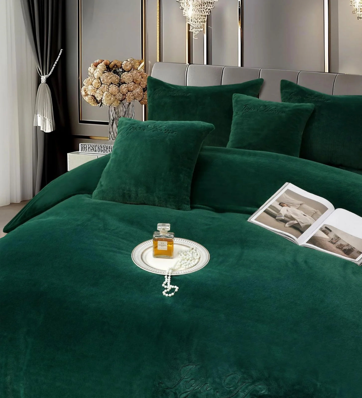 Lenjerie PREMIUM imitatie blana de iepure cu fir scurt,6 piese