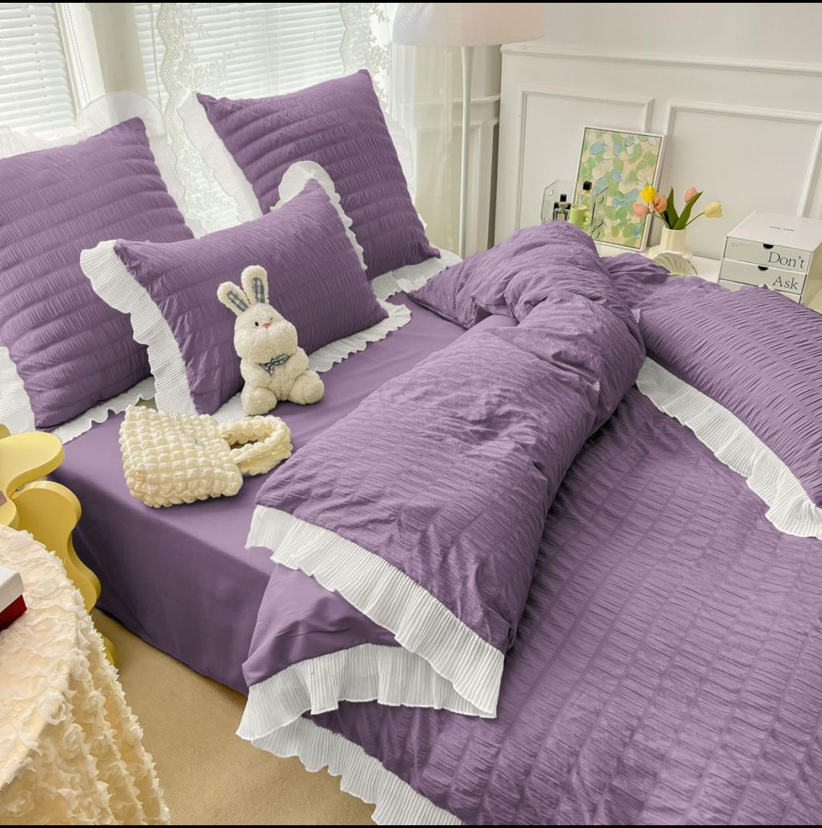 Lenjerii de LUX Uni CREPONATE 6 piese