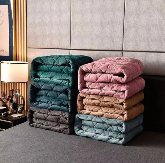 Topper 160/200 pentru saltea cu elastic,+2 fete de perna