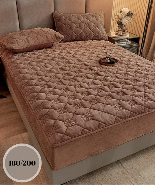 Topper 180/200 pentru saltea cu elastic,+2 fete de perna