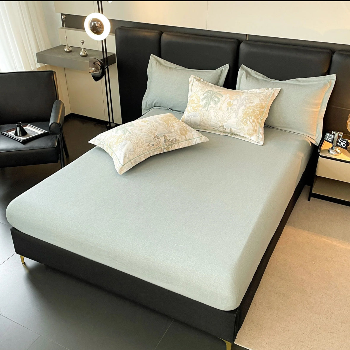 Lenjerie cu Detalii Vintage-Set Pat 6 Piese Moale si Confortabil