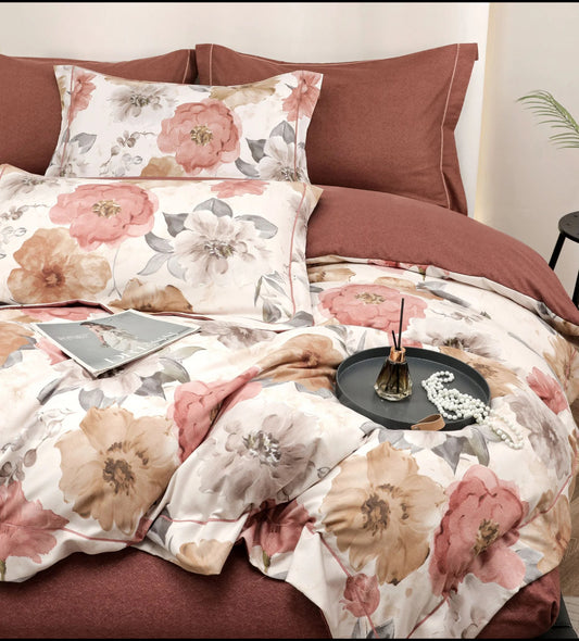 Decor Boem si Relaxant-Set Lenjerie de Pat 6 Piese Moale si Confortabil