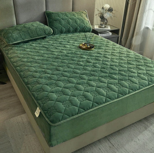 Topper 160/200 pentru saltea cu elastic,+2 fete de perna