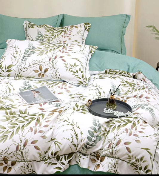 Inspirat de natura-Set Lenjerie de Pat 6 Piese Moale si Confortabil