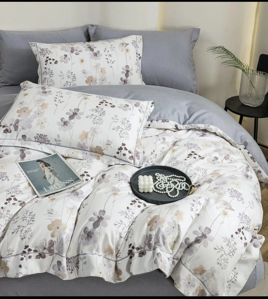 Natura in Tonuri Neutre-Set Pat 6 Piese Moale si Confortabil