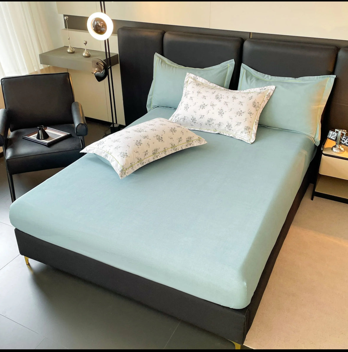 Eleganta Florala-Set Lenjerie de Pat 6 Piese Moale si Confortabil