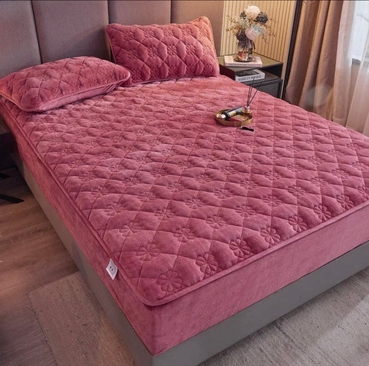 Topper 160/200 pentru saltea cu elastic,+2 fete de perna