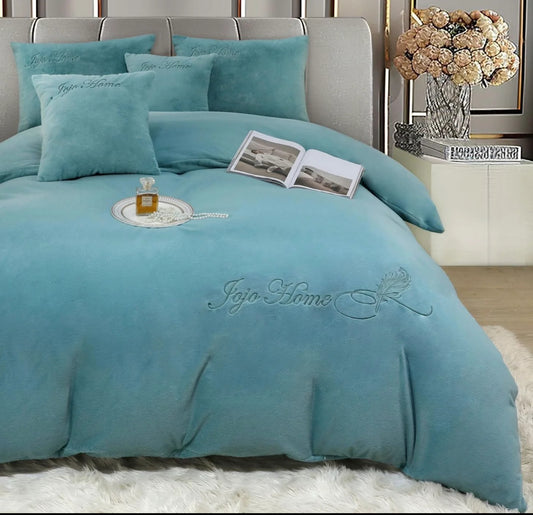Lenjerie PREMIUM imitatie blana de iepure cu fir scurt,6 piese