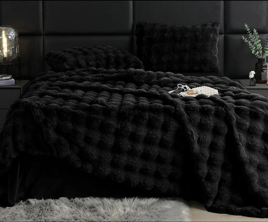 Lenjerie PREMIUM imitatie blana de iepure,6 piese
