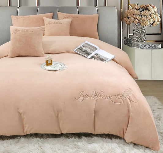 Lenjerie PREMIUM imitatie blana de iepure cu fir scurt,6 piese