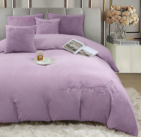 Lenjerie PREMIUM imitatie blana de iepure cu fir scurt,6 piese