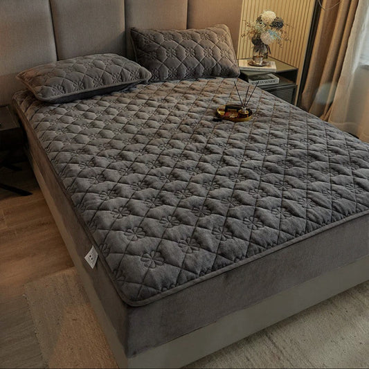 Topper 160/200 pentru saltea de pat cu elastic,+2 fete de perna