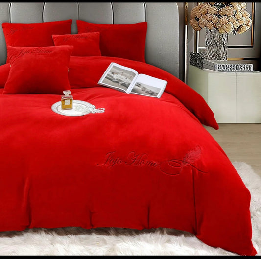 Lenjerie PREMIUM imitatie blana de iepure cu fir scurt,6 piese