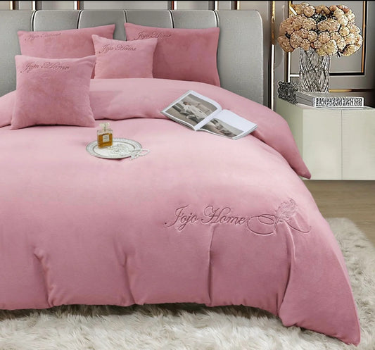 Lenjerie PREMIUM imitatie blana de iepure cu fir scurt,6 piese