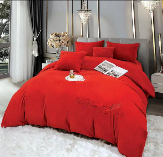 Lenjerie PREMIUM imitatie blana de iepure cu fir scurt,6 piese